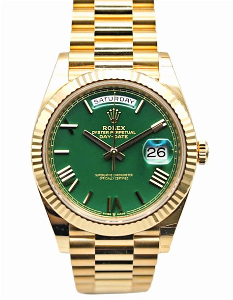 rolex date verde|rolex day date 40 gold.